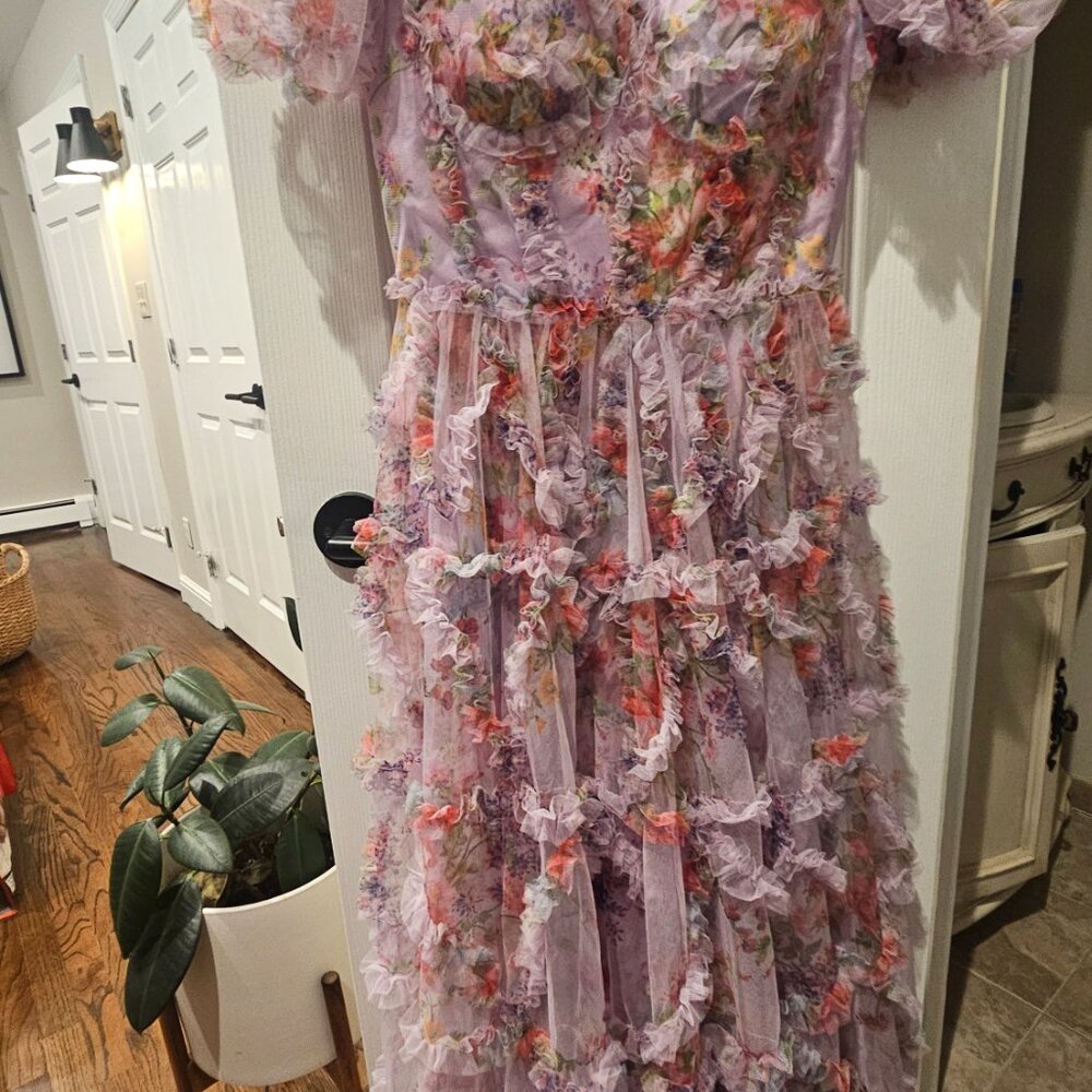 Floral Ruffle Maxi Dress - Picture 2 of 5